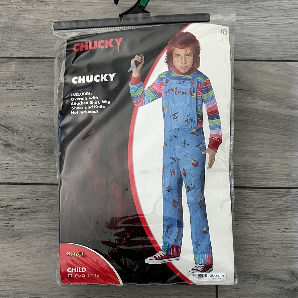 Chucky Kids Costume with Blue Overalls